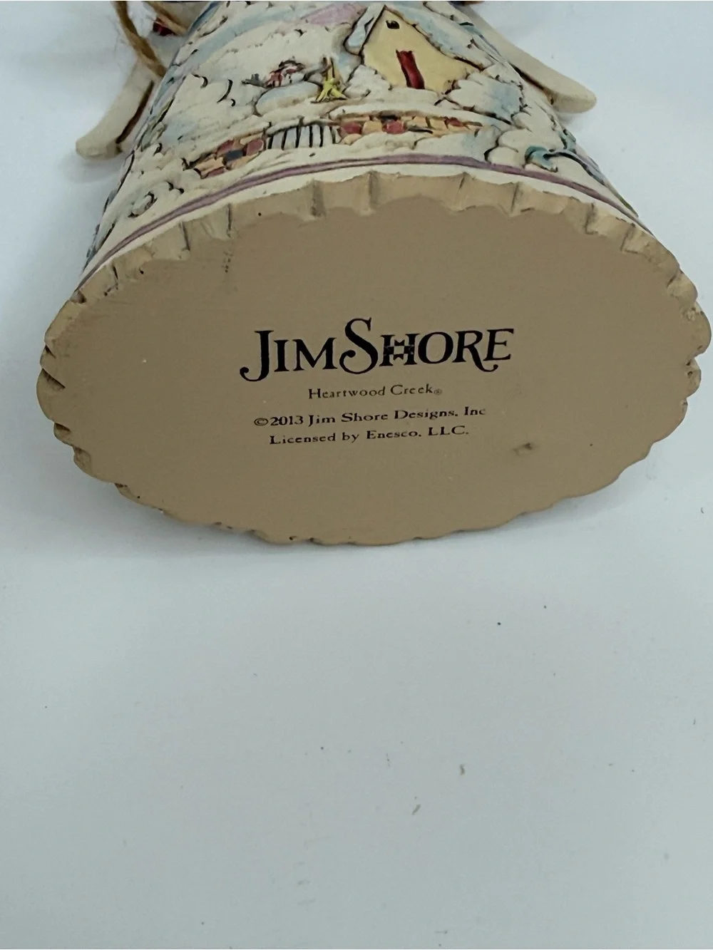 Jim Shore designs Angel with winter scene Hand-Painted Angel Figurine Ornament